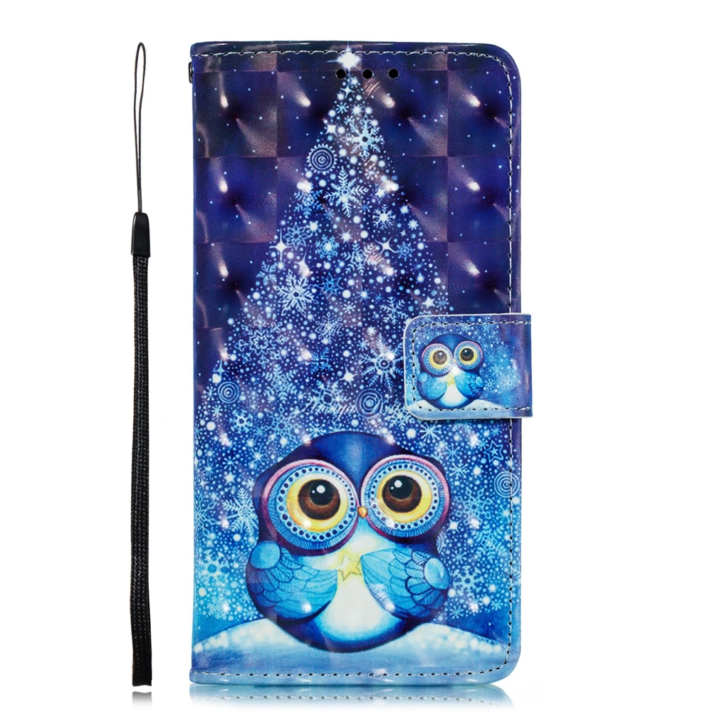 Redmi Note 7 роскошный 3D чехол для телефона с совой для Xiaomi Redmi Note 6 Pro модный кожаный чехол с рисунком для Xiaomi Redmi 6 6A Funda Etui