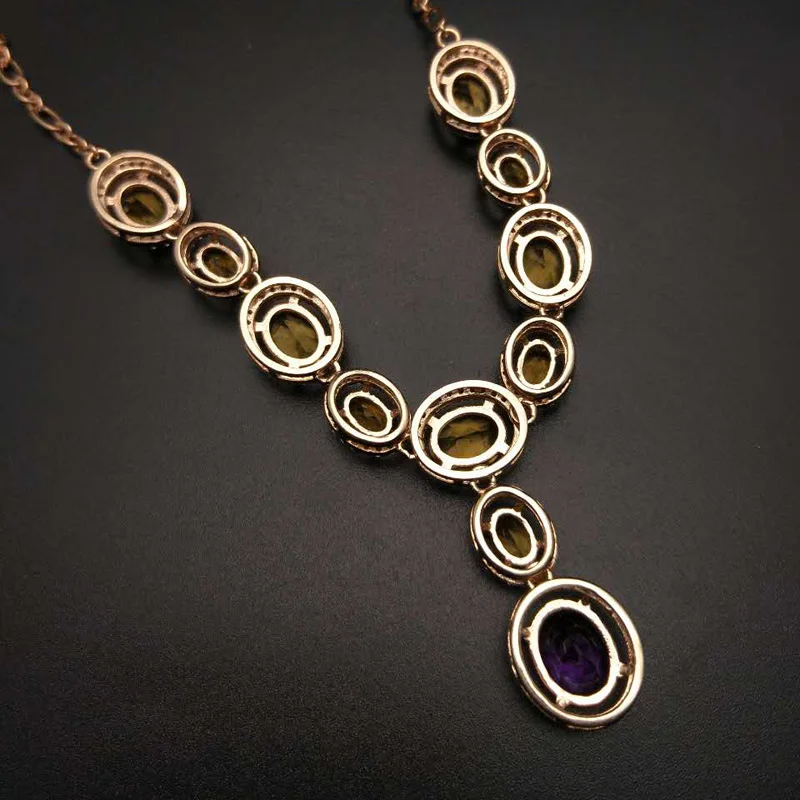 TBJ изящное ожерелье из натуральных драгоценных камней с натуральным цитрином и