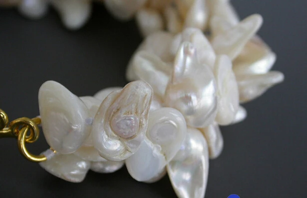 Бесплатная доставка 09772 4 ряда белый хвост вино Пресноводный Культивированный