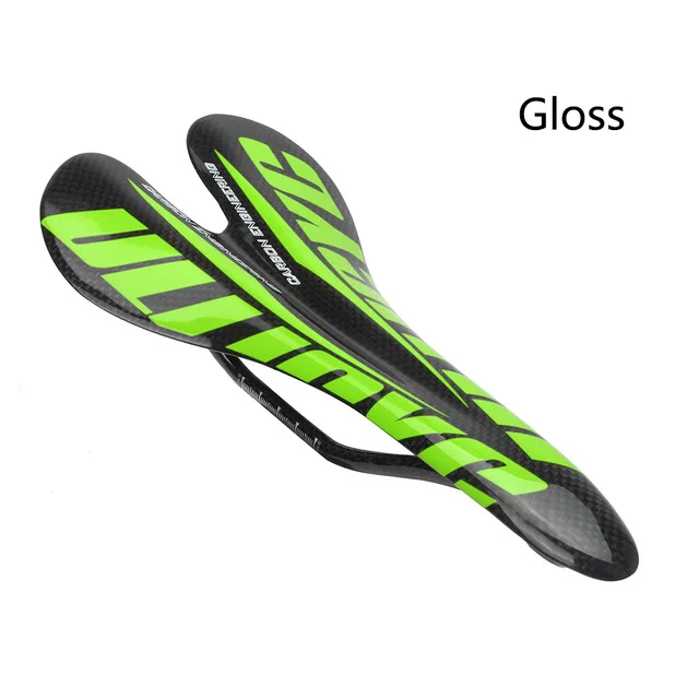 Gloss Green Горный велосипед из углеродного волокна седло двойной кронштейн складной велосипед часть сверхлегкий полный углеродного седло Подушка сиденья - Цвет: Gloss Green