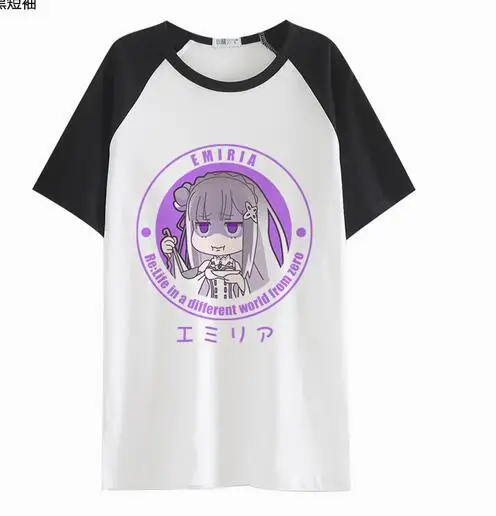 Re Zero kara Hajimeru Isekai Seikatsu Субару Нацуки rem ram life in a different world косплей костюм футболка |