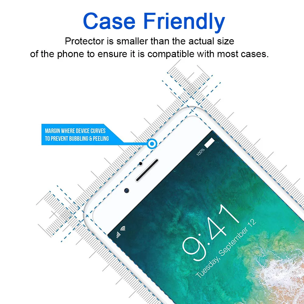 2 шт. пленка из закаленного стекла для iphone 4, 4S, 5, 5S, SE, Защита экрана для iphone 6, 6s Plus, стеклянная пленка для iphone 7, 8 plus, для iphone 6