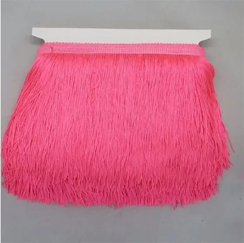 Pink Длинные 15/20/30 см, 2 шт/комплект ярда кружевной отделкой сапоги с бахромой в стиле «сделай сам» латинские танцы платье этап одежда аксессуары декоративные кисточки для штор JK139 - Цвет: Pink
