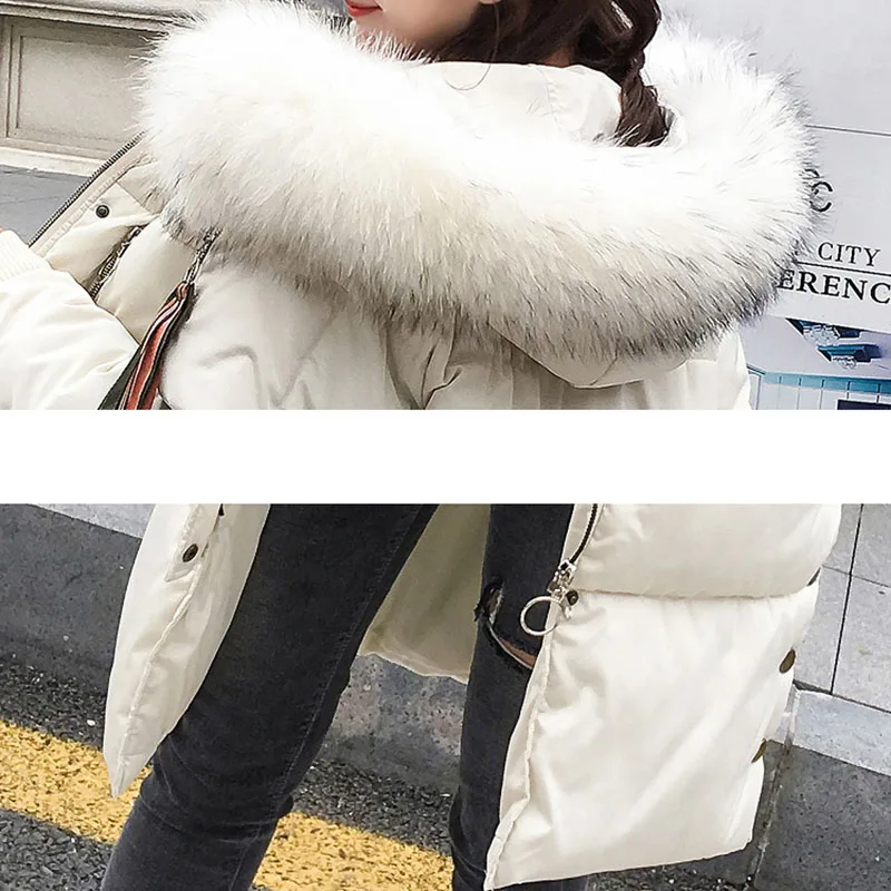 

Ladies New style Jacket Women Coats Artificial collar Female Parka Thick Cotton Padded Winter Coat Women Retro With Hood Outwear