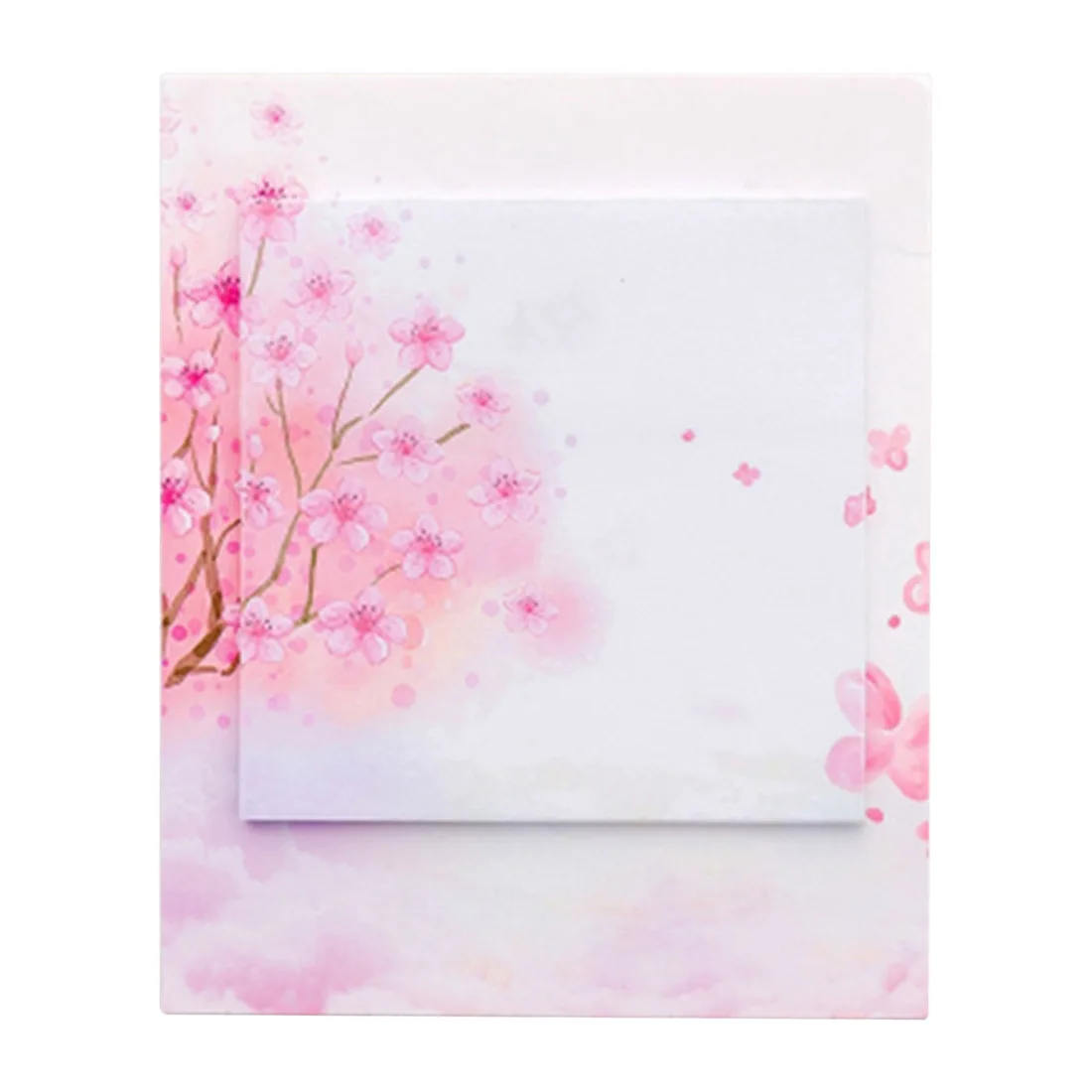 Full cherry blossoms Лазерный Memopad японский сакура самоклеющиеся заметки самоклеющиеся липкие заметки милые блокноты размещенные блокноты наклейки бумага - Цвет: Full cherry blossoms
