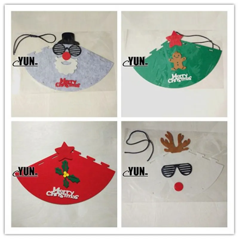 6 дюймов Нетканые Детские Рождественские шапки Рождественская семейная