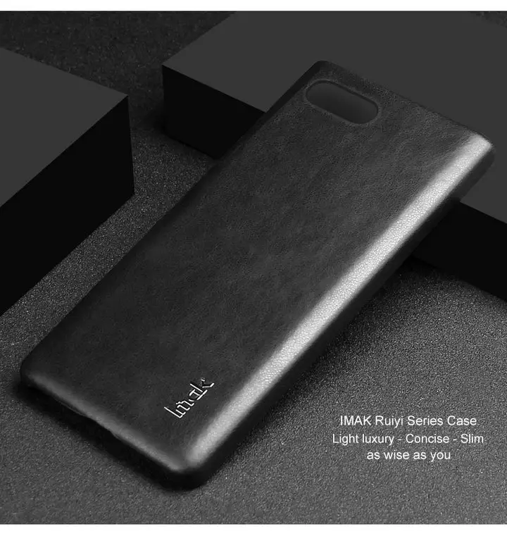 Черный Imak Роскошный чехол Ruiyi для Blackberry Key2 чехол Keytwo Key тонкий лаконичный чехол s задняя крышка чехол для телефона coque бизнес-Чехлы - Цвет: Черный