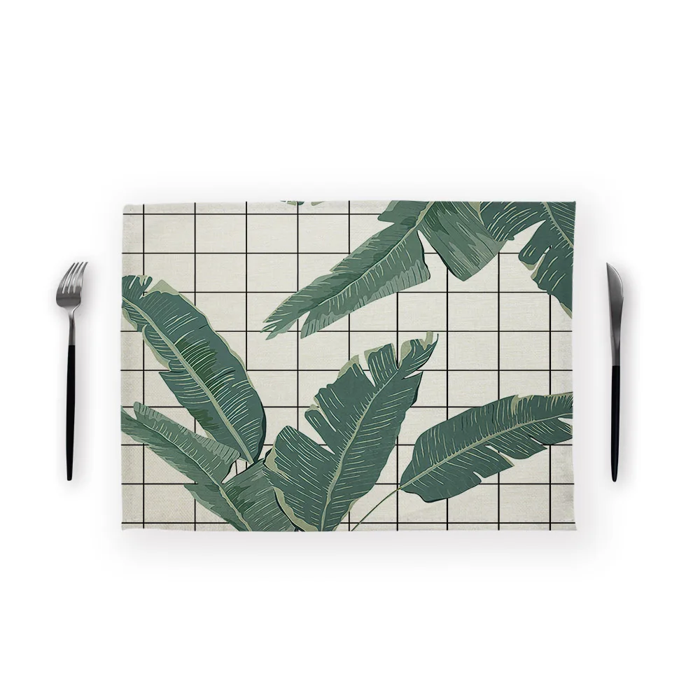 CD9-5 Растение Monstera Serviette De Table Fabric салфетка чайное полотенце 43*32 см льняные салфетки для свадьбы бумажная салфетка украшение дома - Color: CD9-5