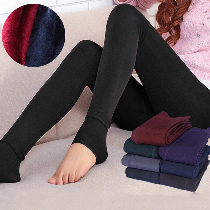 Горячие Плюс Кашемировые Леггинсы Девушки Повседневная Теплая Зима