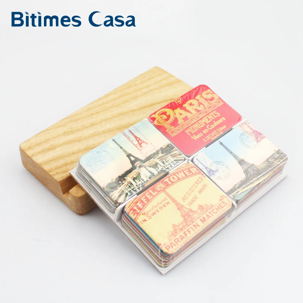 Набор магнитов для холодильника Bitimes 24 шт. с Парижской башней магнитные наклейки