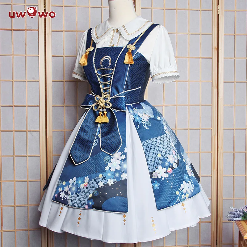 UWOWO Mikazuki Munechika Косплей Touken костюм Ranbu JSK джемпер юбка платье Doujin|mikazuki munechika|touken
