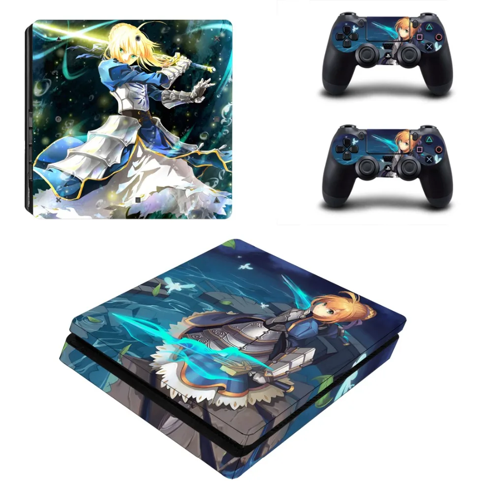 Аниме милая девушка Tokisaki Kurumi Miku Saber PS4 тонкая Наклейка защитная накладка наклейка для PS4 тонкая консоль и контроллер винил