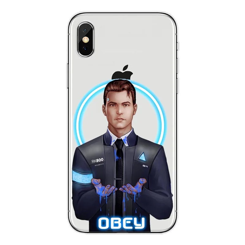 Detroit Been Human Android RK800 Connor Kara Мягкие силиконовые чехлы для телефонов iphone MAX XR 8 8Plus 7 7Plus