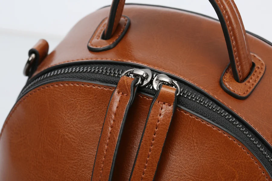 QIAOBAO Натуральная Воловья кожа рюкзак модная сумка Mochila Feminina Большой Школьный рюкзак для девочек Дорожная сумка рюкзак из воловьей кожи