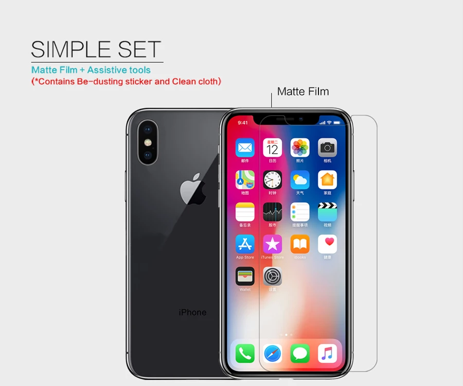 2 шт./лот для Apple iPhone XS NILLKIN суперпрозрачная защитная пленка против отпечатков