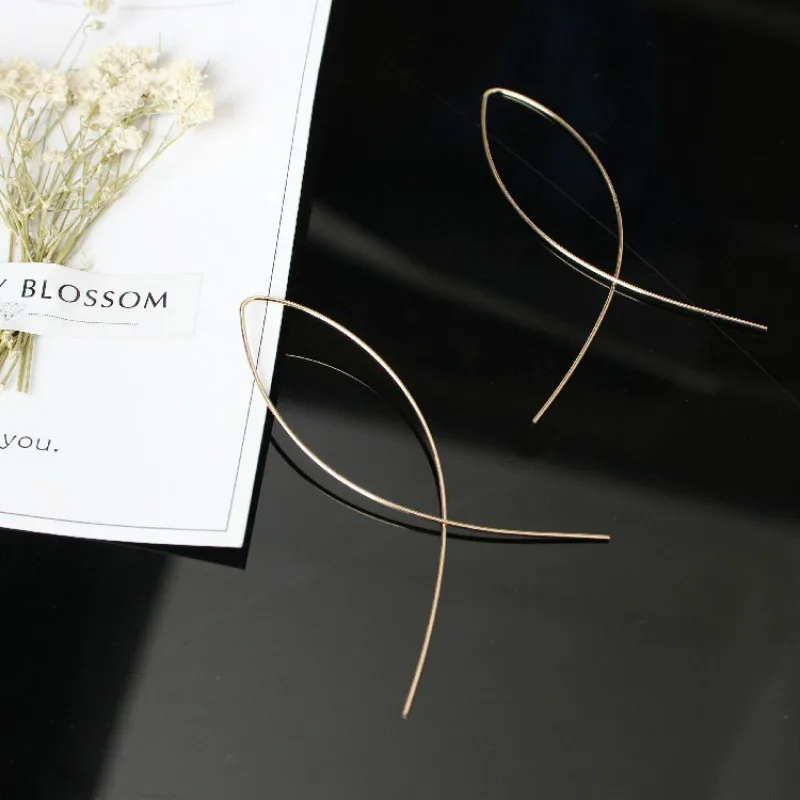 Женские длинные серьги в минималистическом стиле|earrings earring|earrings fashionearrings for |