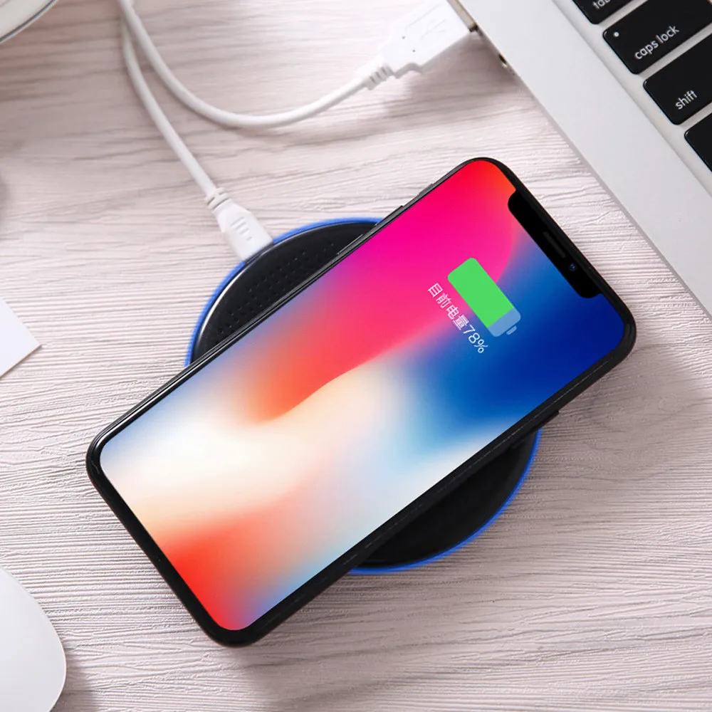 Беспроводное быстрое зарядное устройство EPULA Qi для iPhone 8/8 Plus/X Samsung Galaxy S7 edge /