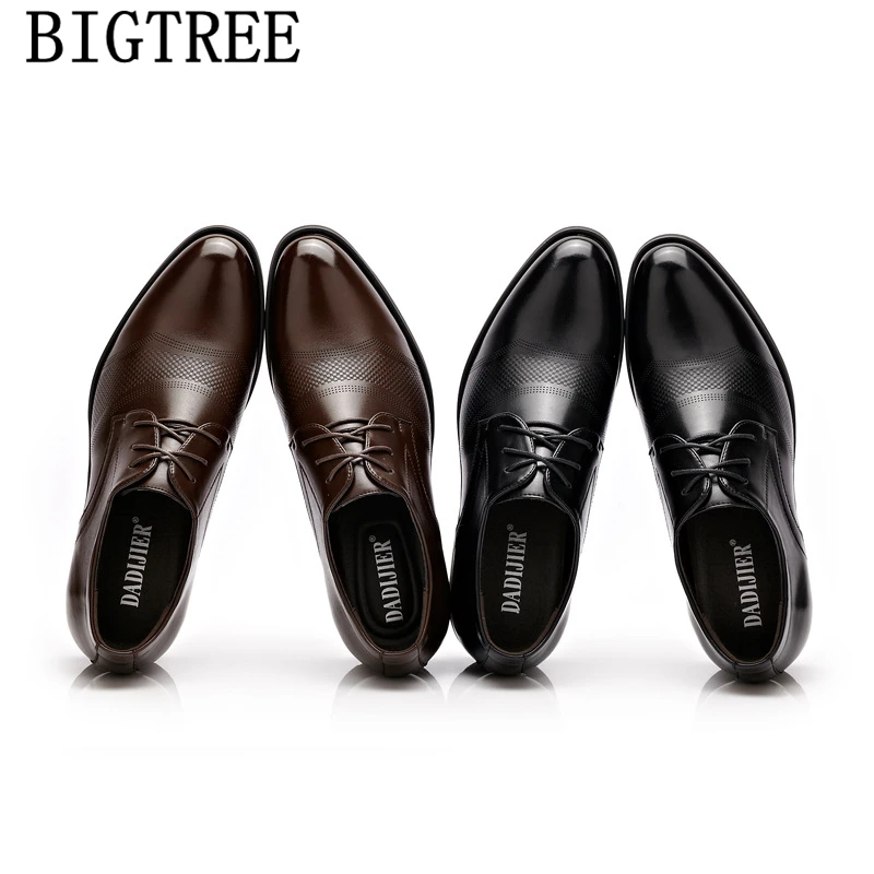 Sapato свадебные туфли оксфорды для мужчин лифтовая обувь мужская деловая кожаная