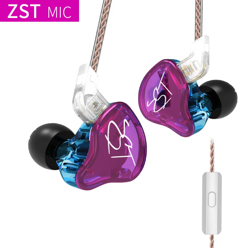KZ ZST 1BA + 1DD гибридные наушники вкладыши HIFI DJ Monito спортивные для бега ZSN AS06/ZS10 CCA C10|sport
