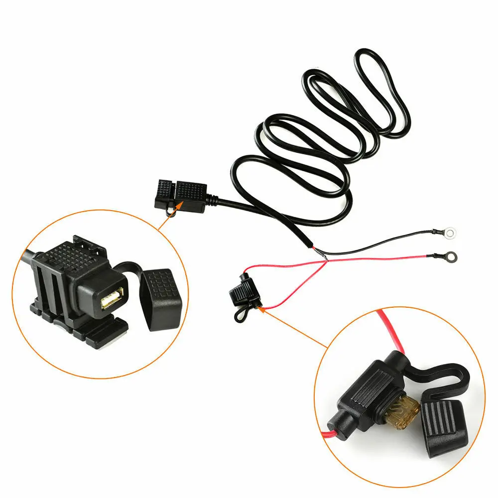 12v мотоцикл водонепроницаемый USB зарядное устройство розетка адаптер