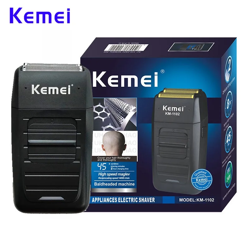 Kemei KM-1102 электробритва для мужчин Аккумуляторная аккумуляторная бритва с лезвием