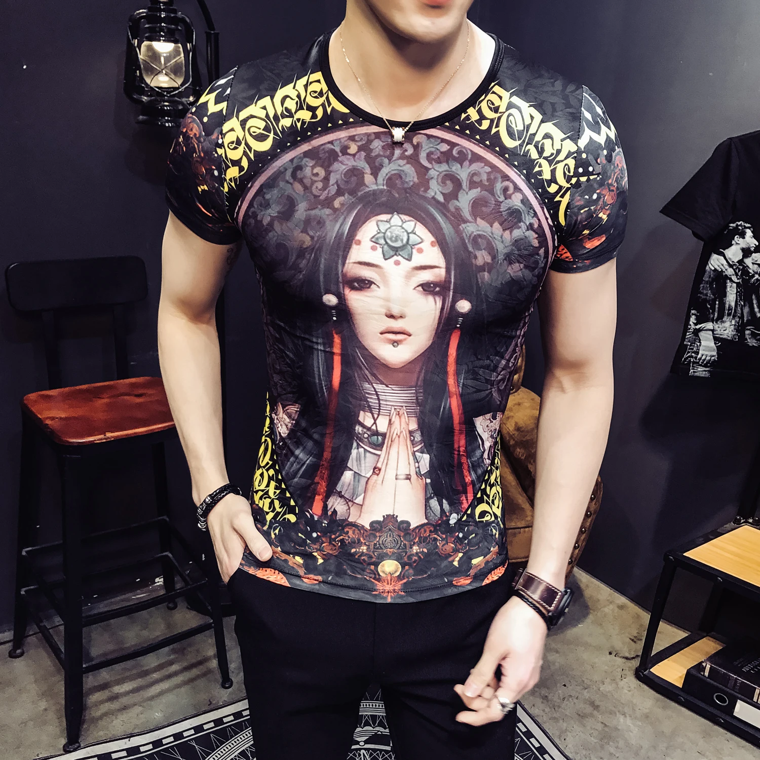 Мужская футболка 2018 летняя одежда с коротким рукавом развивать нравственность