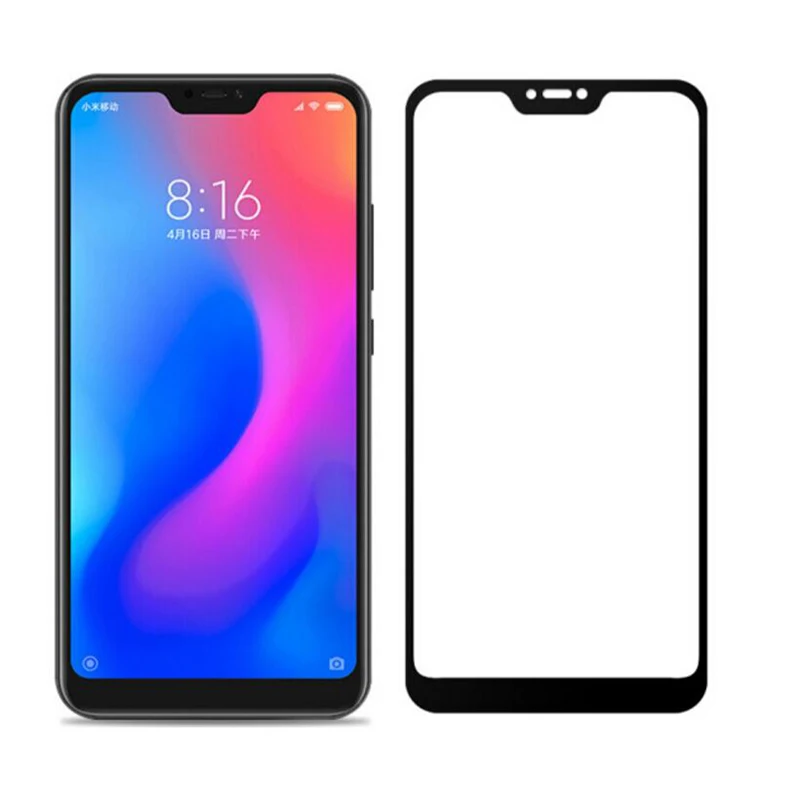 black 9H полное покрытие закаленное стекло для xiaomi mi A2 lite Защитная пленка для xio mi A2 светильник A 2 A1 защита экрана на xia mi A2 - Цвет: black