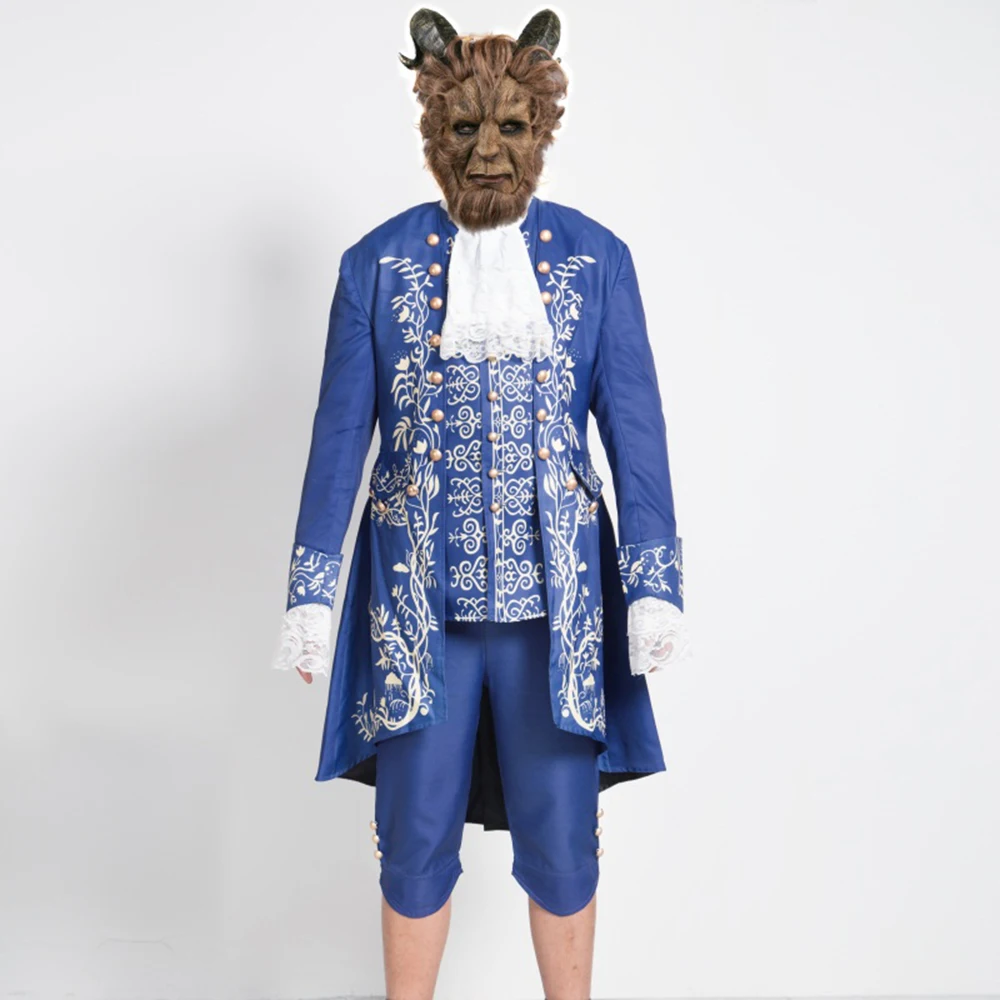 2017 карнавальный костюм из фильма Красавица и Чудовище Костюм Принца для взрослых