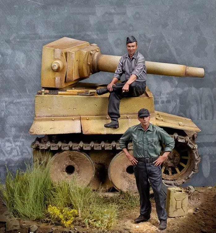 1/35 Assembly Resin Figure kit Tankers (with tank) | Игрушки и хобби