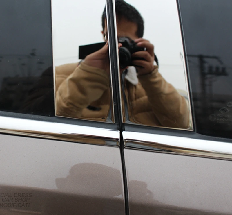 Стайлинг автомобиля 6 шт./компл. центральный столб из нержавеющей стали B + C