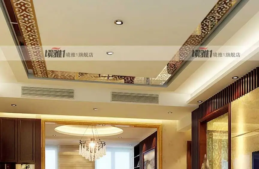 5 шт./лот трехмерные акриловые зеркальные настенные наклейки подвесной потолок