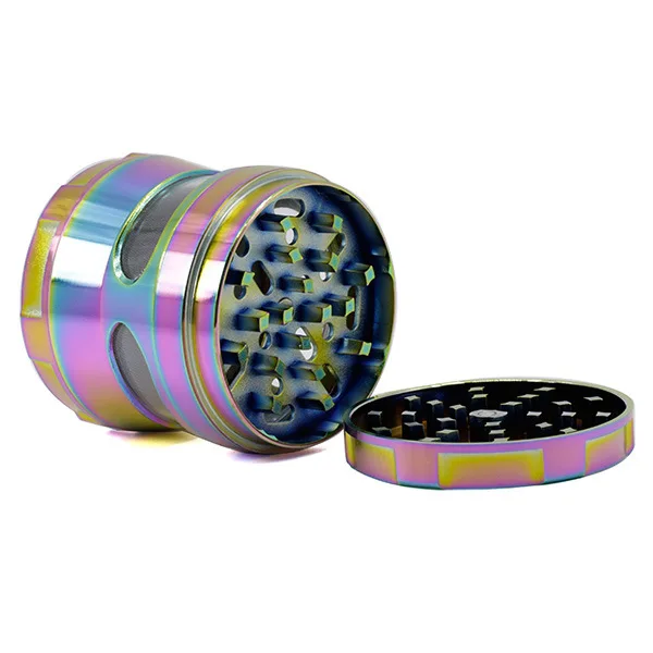 Новинка Высококачественная 4-слойная мельница для специй из цинкового сплава 63