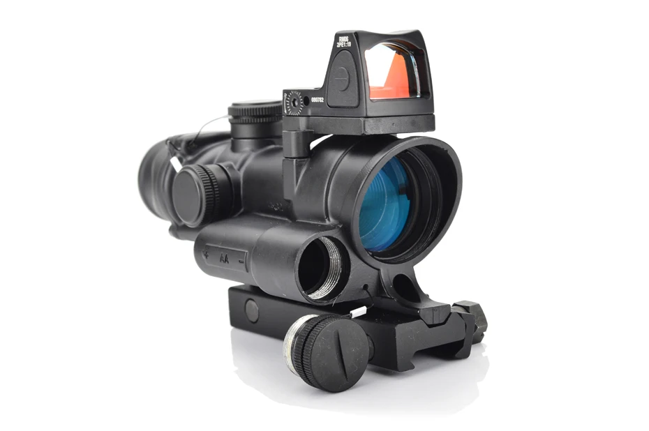 Тактический ACOG 4x32 красный прибор ночного видения для освещения прицельная сетка для прицела с рефлекторной регулируемой мин красной точки зрения для страйкбола охоты