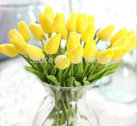 25 шт./лот искусственный цветок тюльпана букет настоящие цветы на ощупь для