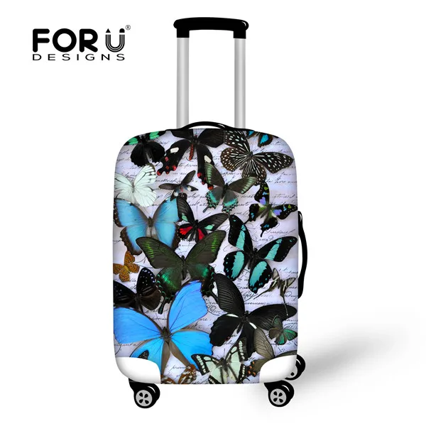 FORUDESIGNS/крутой черный чехол для чемодана с кошкой для чемодана 18-30 дюймов, сумка для чемодана на колесиках, эластичный защитный чехол, аксессуары для путешествий - Цвет: W1336