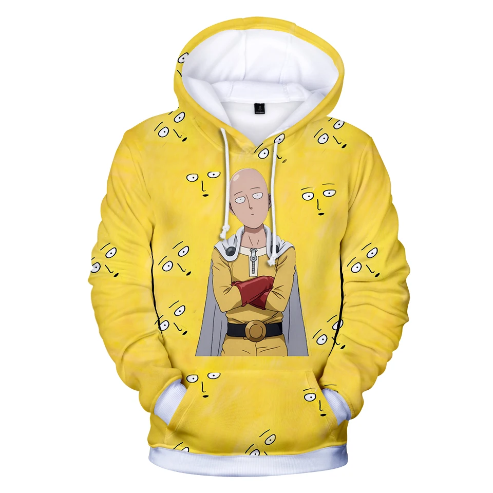 Аниме One Punch Man герой Сайтама Oppai 3D толстовки для мужчин модный свитер с капюшоном