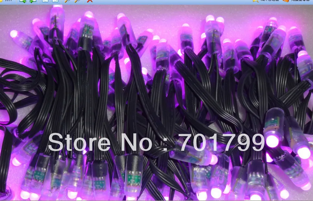 Черный провод IP68 DC12V вход 12 мм сквозное отверстие светодиодный узел сброса RGB 100