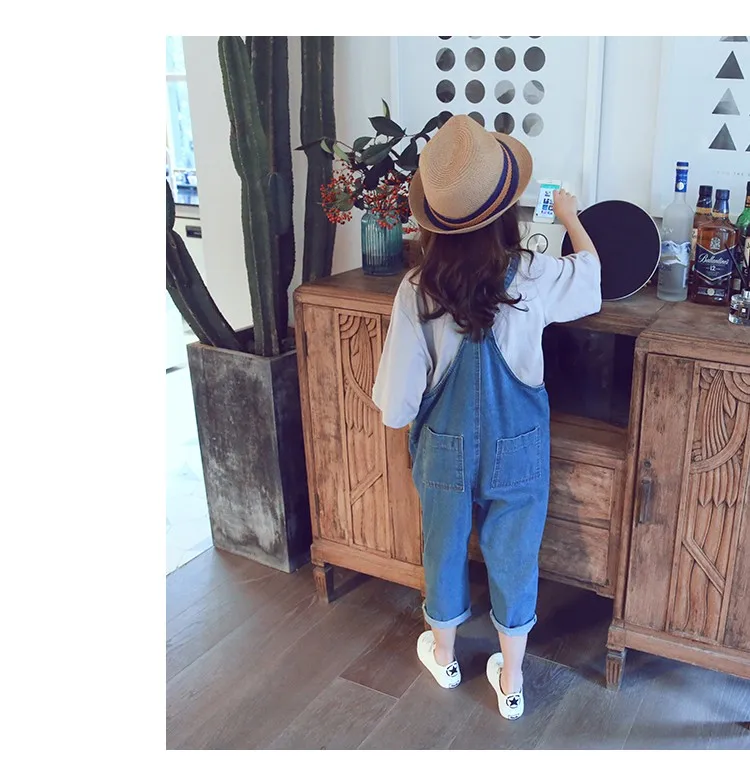 Комбинезоны для девочек подростков джинсовый комбинезон на лямках штаны