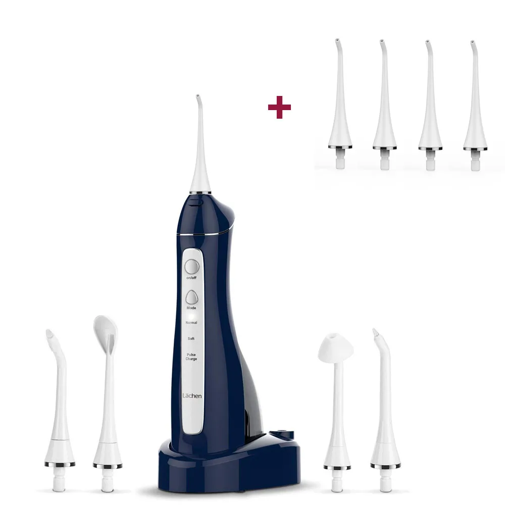 With Standard Nozzle Lachen RM-WF8801 ирригатор для полости рта USB Перезаряжаемый водный Флоссер переносная зубная вода струя 220 мл резервуар для воды Водонепроницаемый Чистка зубов - Цвет: With Standard Nozzle