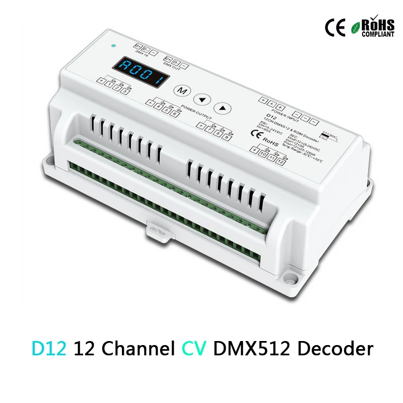 D12/D24/D4-XE/D4-L/D4/DS/DS-L/D4-P/D4-E постоянное напряжение DMX512& RDM декодер RGB Светодиодная лента контроллер светодиодный светильник Диммер