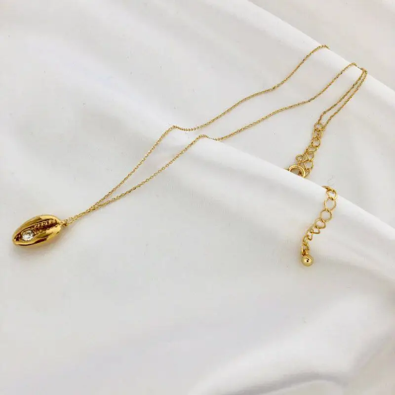 24-каратное Золотое напыление ключицы цепи Цепочки и ожерелья колье ожерелье