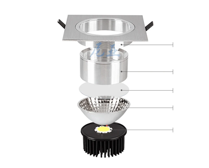 Светодиодный квадратный потолочный светильник высокой яркости 220 В 5 Вт 7 12