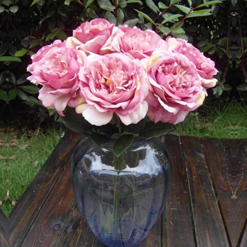 Домашний декор 1 букет один большой Fower искусственные пион шелковые цветы