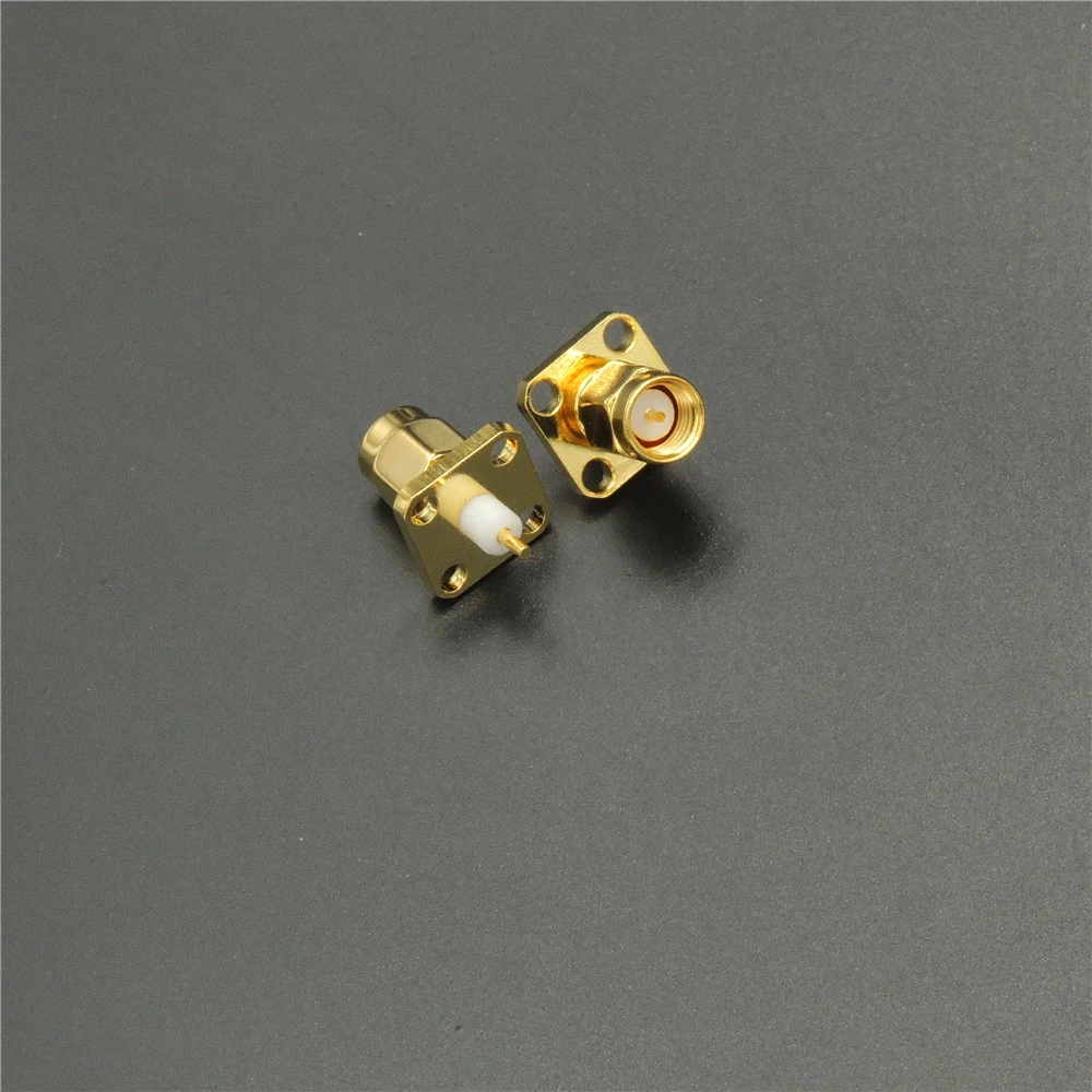 Штекерный разъем SMA с 4 отверстиями для монтажа на панели соединитель провода