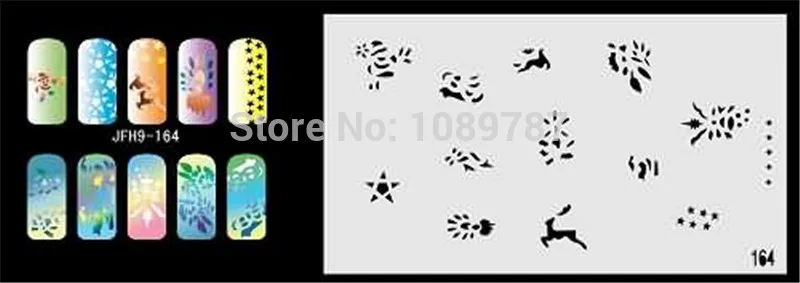 ABEST многоразовый фототрафарет 300 дизайнов 20 листов шаблона набор 9|nail art stencils|airbrush