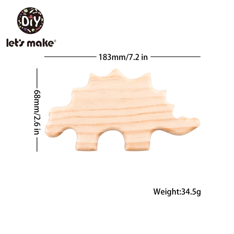 3 Let'S Make 1 шт. деревянный динозавр мультфильм игрушки игровой набор деревянный Прорезыватель пищевого качества фишки Динозавр Детская идея Игрушки для малышей детский подарок - Цвет: 3