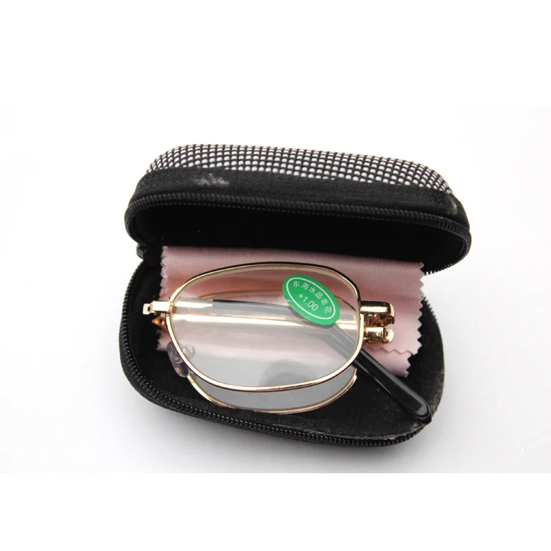 Складные очки для чтения женщин и мужчин классические металлическая оправа часы