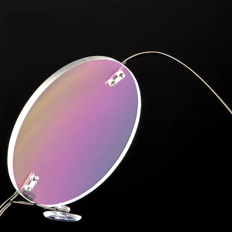 Круглые Ультра легкие оправы прозрачные оптические очки оправа титановый сплав