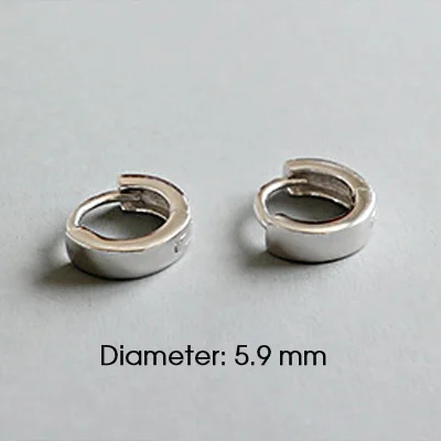 Small Size F.I.N.S серьги-кольца из стерлингового серебра S925 пробы с геометрическими пряжками, простые маленькие круглые серебряные серьги 925 пробы, женские минималистичные ювелирные изделия - Окраска металла: Small Size