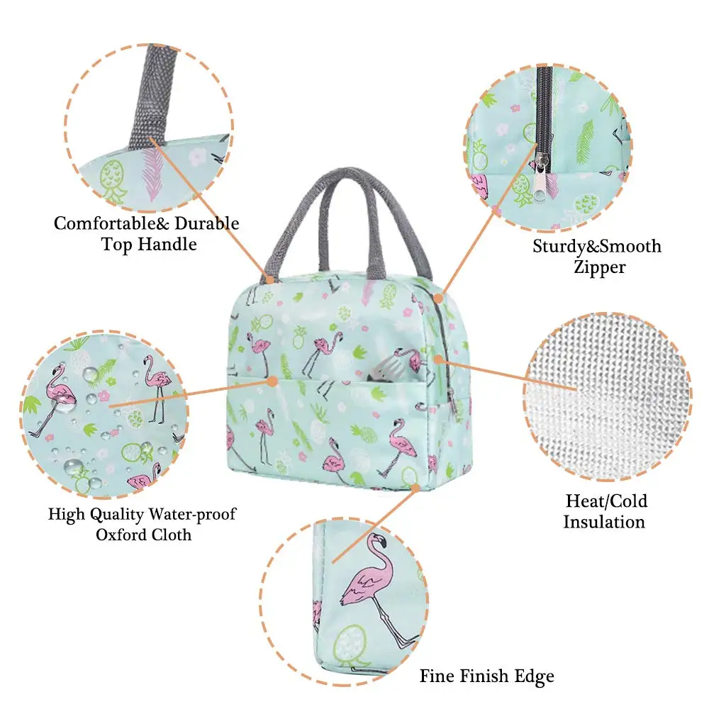 New Baby Food Milk Bottle Storage Insulation Bags Waterproof Oxford Flamingo Bag Lunch Bag Infant Kids Food Warmer Thermal Bag